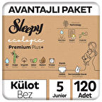 Sleepy Ecologic Premium Plus Avantajlı Paket Külot Bez 5 Numara Junior 120 Adet