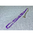 UÇAK CAMI TESBİH MOR RENK AHŞAP HEDİYE KUTUSUNDA