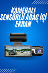 Araç İçi Full Hd Kamera Ön ve Arka Kameralı Ekranlı Araç Kamerası