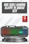 Işıklı Oyuncu Q Klavye Mouse Seti Siyah Gaming Oyuncu Klavye -