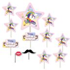 Unicorn Doğum Günü Konuşma Balonu 12 Adet