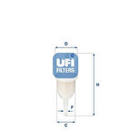 Ufı 31.009.00 Yakıt Filtresi Corsa C Escort Jetta Polo Golf Lt 28 34