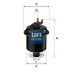 Ufı 31.621.00 Benzin Filtresi Cıvıc 96> Crv Accord Enj