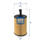 YAĞ FİLTRESİ GOLF V 2.0 SDI - 2.0 TDI VI 2.0 TDI 25.023.00UFI