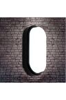 Banyo Tavan Lambası Aydos 20W Oval Siyah Balkon Tavan Lambası 6400K Beyaz LED Işık Teras Duvar Lambası