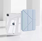Apple iPad 7/8/9 Nesil Uyumlu Uyku Modu Kalemlik Bölmeli 3 Katlamalı Kılıf