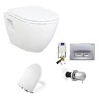 Creavit GR5001 + Gömme Rezervuar - TP325 Asma Klozet 5li Set ULTİMA KAPAK