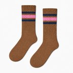 Carnaval Camel Çizgili Yarım Havlu Unisex Soket Çorap