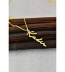 DİKEY İSİM KOLYE GÜMÜŞ KİŞİYE ÖZEL