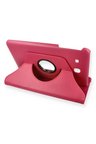 Uray store Samsung Galaxy T560 Tab E 9.7 Kılıf 360 Tablet Deri Kılıf - Pembe