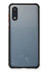 Uray store Samsung Galaxy A02 Kılıf Miami Şeffaf Silikon - Siyah