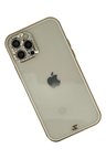Uray store Apple iPhone 12 Pro Max Kılıf Liva Taşlı Silikon - Beyaz