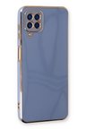 Uray store Samsung Galaxy A22 Kılıf Volet Silikon - Mavi