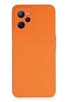 Uray store Realme C35 Kılıf Nano içi Kadife Silikon - Turuncu