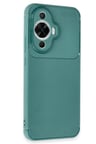 Uray store Huawei Nova 12S Kılıf Auto Focus Karbon Kapak - Koyu Yeşil