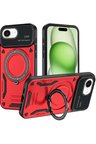 Uray store Apple iPhone 16E Kılıf Joy Lens Standlı Kapak - Kırmızı