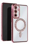 Uray store Samsung Galaxy A15 4G Joke Simli Magneticsafe Kılıf - Pembe