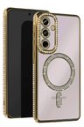 Uray store Samsung Galaxy A56 Joke Simli Magneticsafe Kılıf - Gold