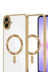 Uray store Samsung Galaxy A07 4G Kross Magneticsafe Kapak - Gold