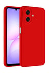 Uray store Samsung Galaxy A07 4G Nano içi Kadife Silikon - Kırmızı
