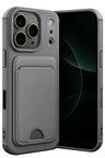 Uray store Apple iPhone 17 Pro Kelvin Kartvizitli Silikon - Gri
