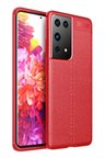 Newface Samsung Galaxy S21 Ultra Kılıf Auto Focus Kapak - Kırmızı