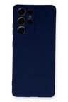 Newface Samsung Galaxy S21 Ultra Kılıf Nano içi Kadife Silikon - Lacivert