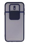 Newface Samsung Galaxy J7 Pro / J730 Kılıf Palm Buzlu Kamera Sürgülü Silikon - Lacivert
