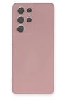 Newface Samsung Galaxy S21 Ultra Kılıf Nano içi Kadife Silikon - Pudra