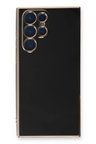 Newface Samsung Galaxy S22 Ultra Kılıf Volet Silikon - Siyah