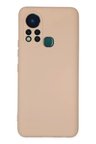 Newface İnfinix Hot 11s Kılıf Nano içi Kadife Silikon - Pudra