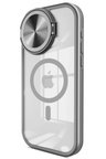 Newface Apple iPhone 15 Pro Max Kılıf Teleskop Lens Magsafe Silikon Kapak - Titan Gri