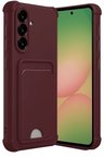 Newface Samsung Galaxy A36 Kılıf Kelvin Kartvizitli Silikon - Bordo