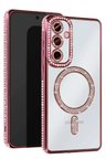 Newface Samsung Galaxy S23 FE Joke Simli Magneticsafe Kılıf - Pembe