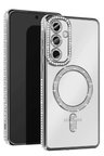 Newface Samsung Galaxy S25 FE Joke Simli Magneticsafe Kılıf - Gümüş