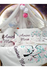 İsimli Kız Bebek Uyku Seti 60x120 - Cibinlikli, Kenar Korumalı, Dijital Yorgan ve Yastık