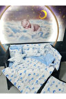 70x120 Bebek Uyku Seti - Cibinliksiz - Ay Bulut Yıldız (PARK BEŞİK HARİÇ)