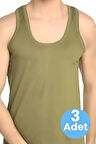 Erkek Pamuklu 3'lü Atlet Asker Atleti Asker Çamaşırı