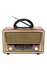 ​UT-157BT Nostaljik Görünümlü Ahşap Radyo Bluetooth Hoparlör Fm Usb Tf Bt5.0 