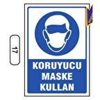 Koruyucu Maske Kullan Uyarı Ikaz Levhası