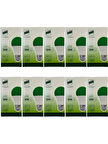 Uzlight 10W(75W) 8200K (Yeşil Işık) E27 Duylu Led Ampul (10 Adet)