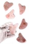 Pembe Kuvars Doğal Taş Gua Sha Yüz Masaj Taşı