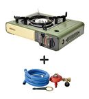 Nurgaz Portatif Ocak Haki + Hortum Dedantör Set