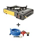 Nurgaz Portatif Ocak Siyah + Hortum Dedantör Set