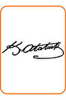 Atatürk Imza Oto Özel Yeni Tasarım sticker Siyah 33*10 Cm