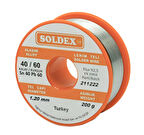 Soldex Kurşunlu Lehim Teli 1.2mm 200Gr | Sn40 Pb60