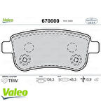 Valeo 670000 Arka Fren Balatası Takım Megane III 2008-1.4TCE 130 1.4L 130 1.5DCI 105 1.5DCI 110 1.5DCI 85 1.5DCI 440601416R