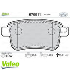 Valeo 670011 Arka Fren Balatası Takım Kangoo 2007-1.5DCI 1.6L 1.6L 105 1.6L Ethanol 4154210400