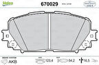 Valeo 670029 Ön Fren Balatası Yaris 1.0VVT I 1.8VVTI 01 06-ABS'li Araçlar İçin Japonya Üretimi 446552270