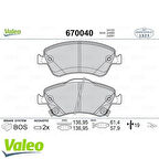 Valeo 670040 Fren Balatası Ön Corolla D4D 07-12 Auris D4D 07-12 Corolla 1.4 D4D 2013- 446502160